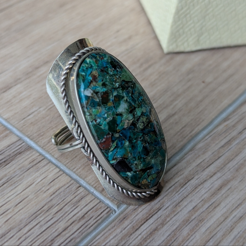 Vintage Turquoise Adjustable Ring